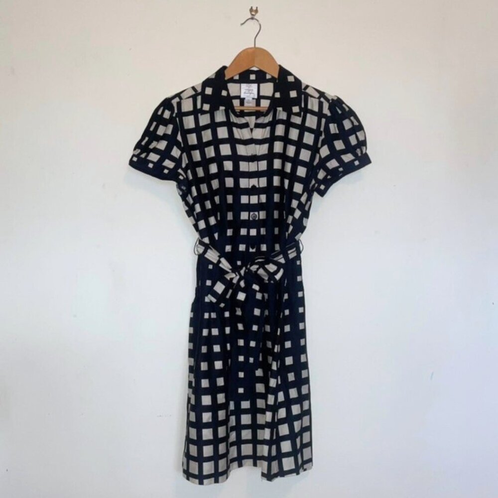 Suzi Chin for Maggie Boutique Graphic B/W Tea Dress, Size:  12